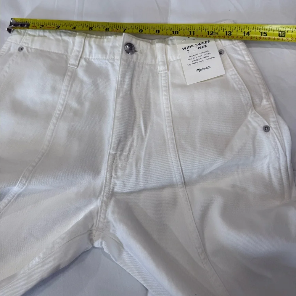 Madewell White Wide-sweep trouser Pants